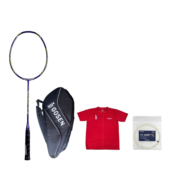 GOSEN RACQUET COMBO CUSTOM EDGE (KIT BAG + T SHIRT + STRING)