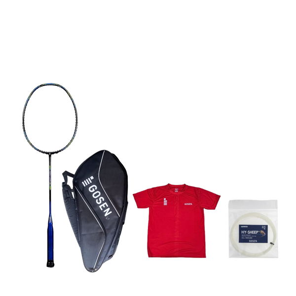 GOSEN RACQUET COMBO MIRA DRIVE BLUE (KIT BAG + T SHIRT + STRING)