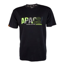 APACS T-SHIRT RN 321 AT (BLK BLU)