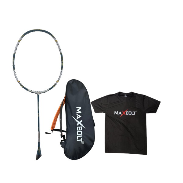 MAXBOLT RACQUET COMBO THUNDERBOLT (KIT BAG + T SHIRT)